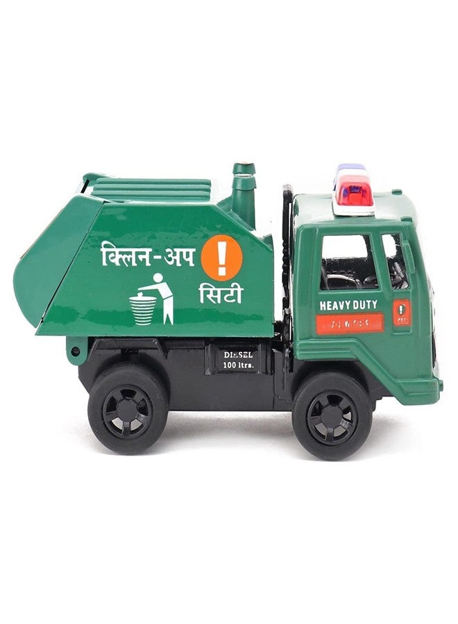 House Crafts Pull Back Garbage Truck Toys for Kids Boys and Girls/Rubber Wheels High-Speed Push Back Garbage Truck Toys for Boys 3-5 / Motivating Toy for Kids to Clean up Your City/Green - Image 3